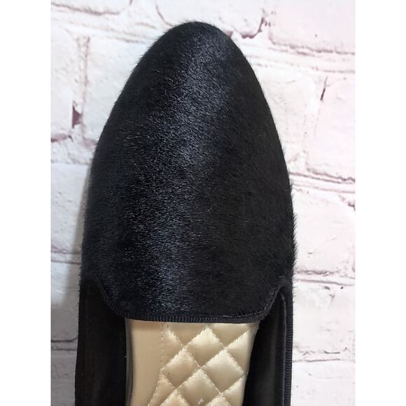Birdies The Starling Black Calf Hair Fur Loafers Flats Size 6 With Dust Bag - Picture 4 of 13